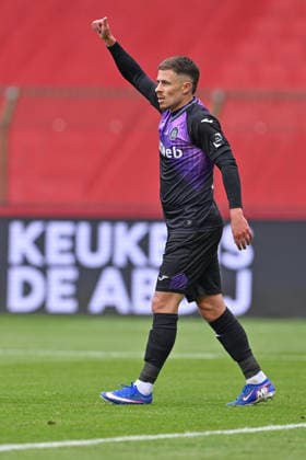 260514 Cupfinal Royale Union Saint-Gilloise vs RSC Anderlecht Thorgan Hazard (11) of Anderlecht reacts during the Croky Cup final 2026 between Royale Union Saint-Gilloise and RSC Anderlecht on May 14 , 2026 in Brussels, Belgium. (Photo by David Catry Isosport) Brussels Belgium  Copyright: xDavidxCatryx 20260514DC2_5719