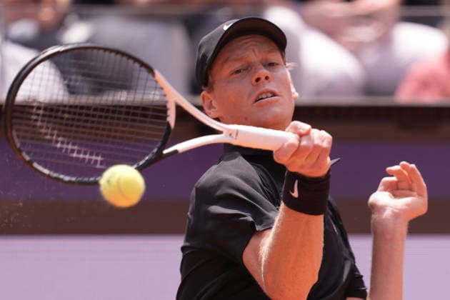 Jannik Sinner during the match between Jannik Sinner (ITA) vs Andrey Rublev at the Italian Open in Rome, Thursday, May 14, 2026. (Alfredo Falcone LaPresse)  Copyright: xAlfredoxFalcone LaPressex