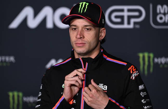 Ahead of MotoGP Catalonia Grand Prix BARCELONA, SPAIN - MAY 14: Marco Bezzecchi of Aprilla Racing attends press conference, PK, Pressekonferenz ahead of the Catalonia Grand Prix, sixth round of the 2026 MotoGP World Championship, WM, Weltmeisterschaft held at the 4.66-kilometer Circuit de Barcelona-Catalunya in Barcelona, Spain on May 14, 2026. Burak Akbulut Anadolu Catalonia Spain. Editorial use only. Please get in touch for any other usage.  Copyright: x2026xAnadoluxBurakxAkbulutx