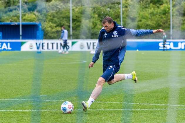 14.05.2026, Fussball, Training des FC Schalke 04. Timo Becker (FC Schalke 04). Gelsenkirchen Trainingsgelände FC Schalke 04 NRW Deutschland xRHR-FOTO YYx Copyright: RHR-FOTOx RHR-FOTO YY