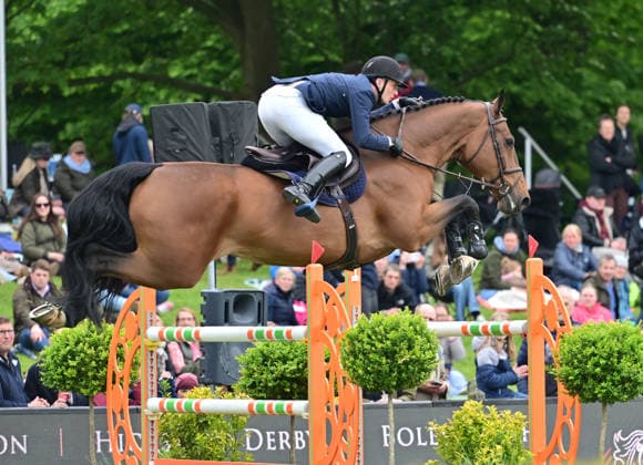 GER; Al Shira aa Deutsches Spring- & Dressur Derby Hamburg 14.05.2026, GER; Al Shira aa Deutsches Spring- & Dressur Derby Hamburg, Preis der Deutschen Vermögensberatung AG - Championat von Hamburg, Al Shira aa CSI5* Tour im Bild 2. Platz Edoard Schmitz (SUI) auf Gamin vanÂ t Naastveldhof
