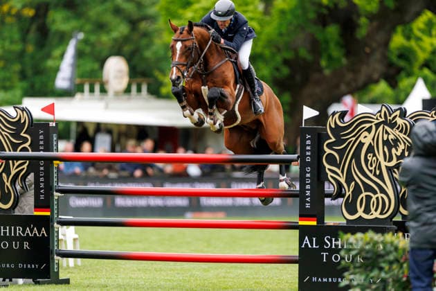 HAMBURG - Al Shira aa 95. Deutsches Spring- und Dressur DERBY 2026, HAMBURG - Al Shira aa 95. Deutsches Spring- und Dressur DERBY 2026 HEEL Arne van (NED), Keaton HV CSI5* - Championat of Hamburg Prize of Deutsche Vermögensberatung AG - Al Shira aa CSI5* Tour CSI5*: Int. jumping competition over two rounds (1,55m) Hamburg, Jenischpark, Derby Park Klein Flottbek 14. May 2026 -