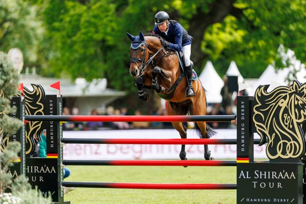HAMBURG - Al Shira aa 95. Deutsches Spring- und Dressur DERBY 2026, HAMBURG - Al Shira aa 95. Deutsches Spring- und Dressur DERBY 2026 STEVENS Mario (GER), Starissa FRH CSI5* - Championat of Hamburg Prize of Deutsche Vermögensberatung AG - Al Shira aa CSI5* Tour CSI5*: Int. jumping competition over two rounds (1,55m) Hamburg, Jenischpark, Derby Park Klein Flottbek 14. May 2026 -