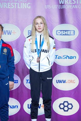 U17, U 17 Wrestling European Championships Podium 43kg WW - Bronze: Finja Viviane Strauch (GER)