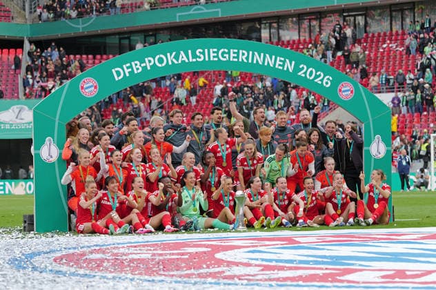 14.05.2026, xovx, Fußball, Frauen DFB-Pokal Finale, VfL Wolfsburg - FC Bayern München Deutscher Pokalsieger 2025 2026 die Mannschaft des FC Bayern München Köln Rhein-Energie-Stadion Nordrhein-Westfalen Deutschland (DE)