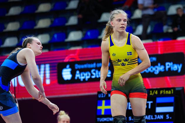 U17, U 17 Wrestling European Championships 69kg WW - Sofia Tuominen Mirkovic (SWE) df. Sara Vaeljan (EST)
