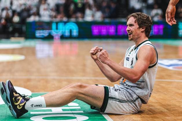 Marco Hollersbacher (Gladiators Trier), Vet Concept Gladiators Trier vs Rostock Seawolves, Basketball, easyCredit BBL, Play Ins, Saison 2025 2026, 14.05.2026 Vet Concept Gladiators Trier vs Rostock Seawolves, Basketball, easyCredit BBL, Play Ins, Saison 2025 2026, 14.05.2026 Copyright: xEibner-Pressefoto AlexanderxNeisx EP_ANS