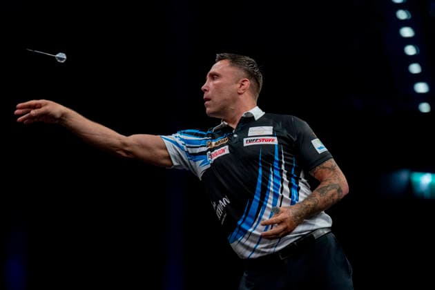 2026 BetMGM Premier League Darts, Night 15, Birmingham Gerwyn Price throws during the 2026 BetMGM Premier League Darts, Night 15 at the Utilita Arena, Birmingham, England on 14 May 2026 Credit: Alex Young Every Second Media Editorial use only. All images are copyright Every Second Media Limited. No images may be reproduced without prior permission. Copyright: xIMAGO EveryxSecondxMediax ESM-1992-0009 AlexxYoungx xEveryxSecondxMediax