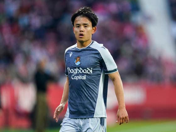 ESP: Girona FC v Real Sociedad. La Liga match 2025-2026, Matchday 36. Takefusa Kubo of Real Sociedad during the La Liga match 2025-2026, match day 36 between Girona FC and Real Sociedad played at Montilivi Stadium on May 14, 2026 in Girona, Spain. kpng Copyright: xSergioxRuizx xPRESSINPHOTOx PS_260514_GIR_RSO_2526_006