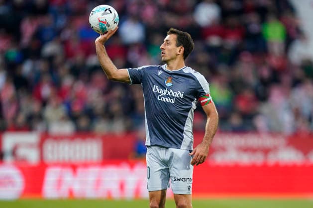 ESP: Girona FC v Real Sociedad. La Liga match 2025-2026, Matchday 36. Mikel Oyarzabal of Real Sociedad during the La Liga match 2025-2026, match day 36 between Girona FC and Real Sociedad played at Montilivi Stadium on May 14, 2026 in Girona, Spain. kpng Copyright: xSergioxRuizx xPRESSINPHOTOx PS_260514_GIR_RSO_2526_016