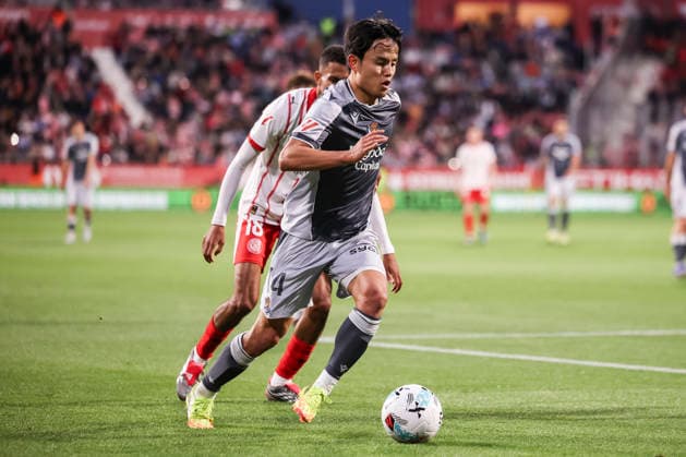 May 14, 2026, Girona, Girona, SPAIN: Takefusa Kubo of Real Sociedad in action during the Spanish league, LaLiga EA Sports, football match played between Girona FC and Real Sociedad at Montilivi stadium on May 14, 2026 in Girona, Spain. Girona FC V Real Sociedad - LaLiga EA Sports  - ZUMAa181 20260514_zaa_a181_072 Copyright: xJavierxBorregox