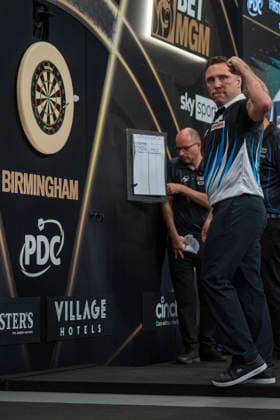 2026 BetMGM Premier League Darts, Night 15, Birmingham Gerwyn Price celebrates winning against Gian van Veen during the 2026 BetMGM Premier League Darts, Night 15 at the Utilita Arena, Birmingham, England on 14 May 2026 Credit: Alex Young Every Second Media Editorial use only. All images are copyright Every Second Media Limited. No images may be reproduced without prior permission. Copyright: xIMAGO EveryxSecondxMediax ESM-1992-0039 AlexxYoungx xEveryxSecondxMediax