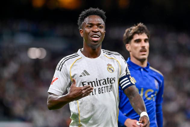 May 14, 2026, Madrid, Madrid, Spain: VINICIUS JUNIOR of Real Madrid CF during the match corresponding to the thirty-six round of the 2025 26 First Division National League Championship between REAL MADRID C.F. Vs REAL OVIEDO, played at the Bernabeu Stadium on May 14, 2026, in Madrid, Spain. REAL MADRID C.F. Vs REAL OVIEDO - First Division National League Championship 2025 26 (05.14.26)  - ZUMAc312 20260514_zsp_c312_039 Copyright: xOscarxManuelxSanchezx