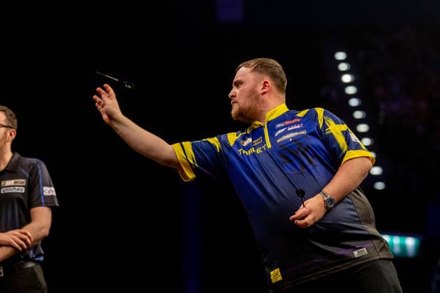 Darts BetMGM Premier League Luke Littler during 2nd Semi-Final against Luke Humphries during the BetMGM Premier League darts, at Utilita Arena, Birmingham, UK on 14 May 2026. Birmingham Utilita Arena Midlands UK Editorial use only , Copyright: xManjitxNarotrax PSI-24244-0032