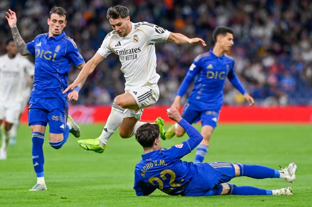 May 14, 2026, Madrid, Madrid, Spain: BRAHIM DIAZ of Real Madrid CF in action during the match corresponding to the thirty-six round of the 2025 26 First Division National League Championship between REAL MADRID C.F. Vs REAL OVIEDO, played at the Bernabeu Stadium on May 14, 2026, in Madrid, Spain. Madrid Spain - ZUMAc312 20260514_zsp_c312_072 Copyright: xOscarxManuelxSanchezx