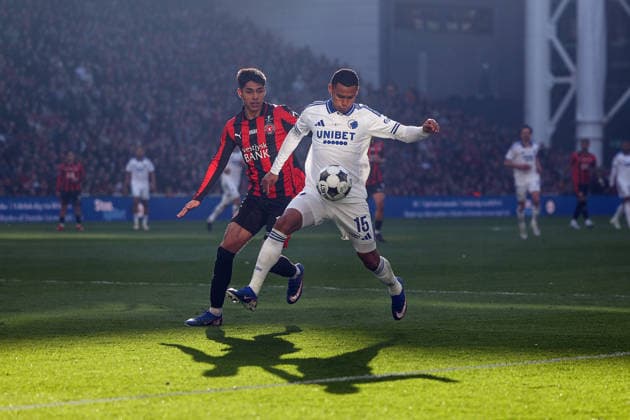 FC Copenhagen v FC Midtjylland, Oddset Cup final 2026, Copenhagen, Denmark Copenhagen, Denmark. 14th, May 2026. Marcos Lopez (15) of FC Copenhagen and Dario Osorio (11) of FC Midtjylland seen during the 2026 Oddset Cup final between FC Copenhagen and FC Midtjylland at Parken in Copenhagen. Denmark, Copenhagen  Copyright: xGonzalesxPhoto RunexMathiesenx