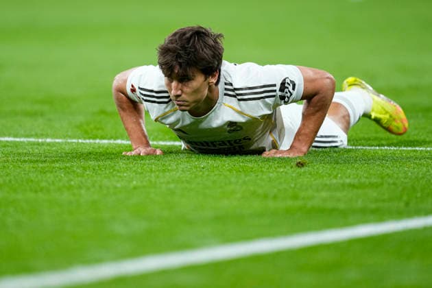 May 14, 2026, Madrid, Madrid, Spain: Gonzalo Garcia of Real Madrid CF laments during the Spanish League, LaLiga EA Sports, football match played between Real Madrid and Real Oviedo at Bernabeu stadium on May 14, 2026, in Madrid, Spain. Madrid Spain - ZUMAa181 20260514_zaa_a181_230 Copyright: xOscarxJ.xBarrosox