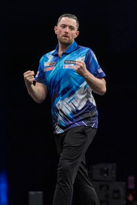 2026 BetMGM Premier League Darts, Night 15, Birmingham Luke Humphries celebrates winning against Gerwyn Price during the 2026 BetMGM Premier League Darts, Night 15 at the Utilita Arena, Birmingham, England on 14 May 2026 Credit: Alex Young Every Second Media Editorial use only. All images are copyright Every Second Media Limited. No images may be reproduced without prior permission. Copyright: xIMAGO EveryxSecondxMediax ESM-1992-0049 AlexxYoungx xEveryxSecondxMediax