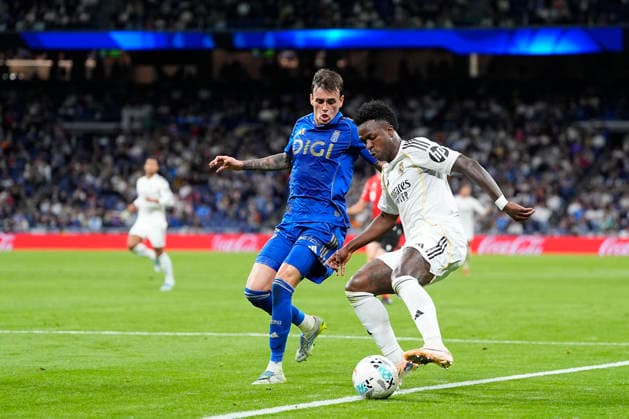 May 14, 2026, Madrid, Madrid, Spain: Vinicius Junior of Real Madrid CF in action during the Spanish League, LaLiga EA Sports, football match played between Real Madrid and Real Oviedo at Bernabeu stadium on May 14, 2026, in Madrid, Spain. Madrid Spain - ZUMAa181 20260514_zaa_a181_253 Copyright: xOscarxJ.xBarrosox