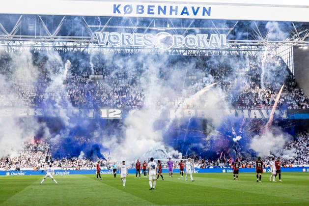 FC Copenhagen v FC Midtjylland, Oddset Cup final 2026, Copenhagen, Denmark Copenhagen, Denmark. 14th, May 2026. Football fans of FC Copenhagen seen on the stands at the 2026 Oddset Cup final between FC Copenhagen and FC Midtjylland at Parken in Copenhagen. Denmark, Copenhagen  Copyright: xGonzalesxPhoto LassexLagonix