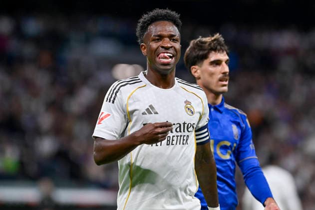 May 14, 2026, Madrid, Madrid, Spain: VINICIUS JUNIOR of Real Madrid CF during the match corresponding to the thirty-six round of the 2025 26 First Division National League Championship between REAL MADRID C.F. Vs REAL OVIEDO, played at the Bernabeu Stadium on May 14, 2026, in Madrid, Spain. Madrid Spain - ZUMAc312 20260514_zsp_c312_037 Copyright: xOscarxManuelxSanchezx