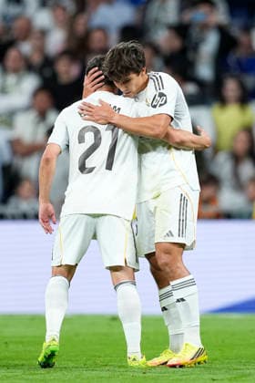 May 14, 2026, Madrid, Madrid, Spain: Gonzalo Garcia of Real Madrid CF celebrates a goal during the Spanish League, LaLiga EA Sports, football match played between Real Madrid and Real Oviedo at Bernabeu stadium on May 14, 2026, in Madrid, Spain. Madrid Spain - ZUMAa181 20260514_zaa_a181_163 Copyright: xOscarxJ.xBarrosox
