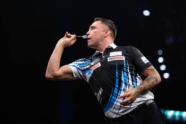 RECORD DATE NOT STATED 14th May 2026, Utilita Arena, Birmingham, Midlands, England; 2026 PDC Bet MGM Premier League Darts Night Fourteen; Gerwyn Price in action on the oche in his quarter final match against Michael van Gerwen GodfreyxPitt
