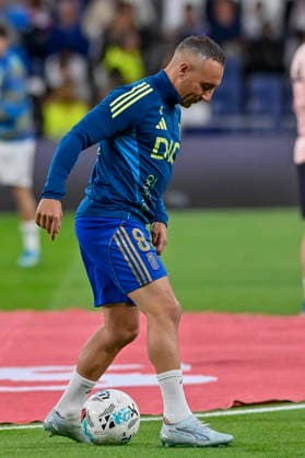 May 15, 2026, Madrid, Madrid, Spain: CAZORLA SANTI of Real Oviedo during the match corresponding to the thirty-six round of the 2025 26 First Division National League Championship between REAL MADRID C.F. Vs REAL OVIEDO, played at the Bernabeu Stadium on May 14, 2026, in Madrid, Spain. Madrid Spain - ZUMAc312 20260515_zsp_c312_090 Copyright: xOscarxManuelxSanchezx