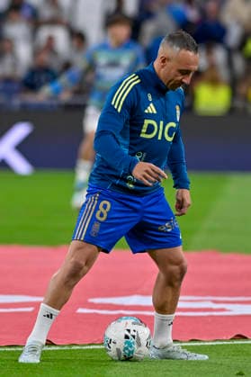 May 15, 2026, Madrid, Madrid, Spain: CAZORLA SANTI of Real Oviedo during the match corresponding to the thirty-six round of the 2025 26 First Division National League Championship between REAL MADRID C.F. Vs REAL OVIEDO, played at the Bernabeu Stadium on May 14, 2026, in Madrid, Spain. Madrid Spain - ZUMAc312 20260515_zsp_c312_097 Copyright: xOscarxManuelxSanchezx