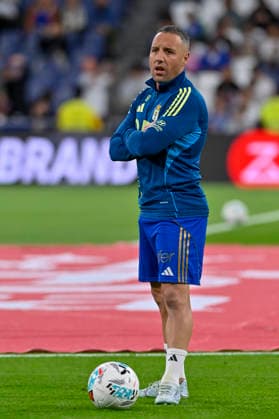May 15, 2026, Madrid, Madrid, Spain: CAZORLA SANTI of Real Oviedo during the match corresponding to the thirty-six round of the 2025 26 First Division National League Championship between REAL MADRID C.F. Vs REAL OVIEDO, played at the Bernabeu Stadium on May 14, 2026, in Madrid, Spain. Madrid Spain - ZUMAc312 20260515_zsp_c312_094 Copyright: xOscarxManuelxSanchezx