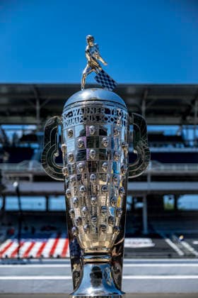 May 14, 2026, Speedway, In, USA: The Borg Warner Trophy sits in front of the Pagoda as the Indianapolis Motor Speedway plays host to the Indianapolis 500 in SPEEDWAY, IN. NTT IndyCar, Indy Car, IRL, USA SERIES: May 14, 2026: Indianapolis 500  - ZUMAa161 20260514_aaa_a161_012 Copyright: xWalterxG.xArcexSr.x