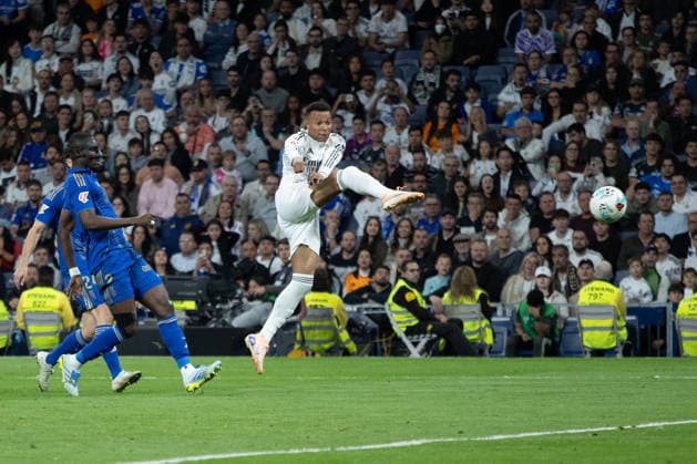 La Liga: Real Madrid 2 - Real Oviedo 0 Kylian Mbappé of Real Madrid seen in action during the EA SPORTS La Liga 2025-2026 match between Real Madrid and Real Oviedo, played at the Santiago Bernabéu Stadium. Final score: Real Madrid 2 - Real Oviedo 0 Madrid Spain Copyright: xDavidxCanalesx xSOPAxImagesx DCLaLigaRealmadridRealOviedo260514-3
