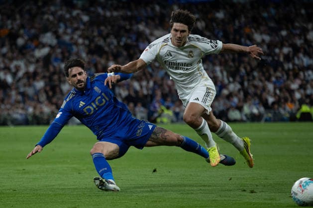 May 14, 2026, Madrid, Spain: Gonzalo Garcia (R, Real Madrid player, seen in action during the EA SPORTS La Liga 2025-2026 match between Real Madrid and Real Oviedo, played at the Santiago BernabÃ u Stadium. Final score: Real Madrid 2 - Real Oviedo 0 Madrid Spain - ZUMAs197 20260514_aaa_s197_487 Copyright: xDavidxCanalesx