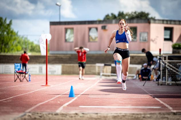 7. Wiesbadener Sprungmeeting - WI JUMP!; Wiesbaden, 14.05.2026 Henrike Wölker (VfL Bad Arolsen) im Dreisprung; 7. Wiesbadener Sprungmeeting - WI JUMP! am 14.05.2026 im Helmut-Schön-Sportpark in Wiesbaden (Hessen). Copyright: xBEAUTIFULxSPORTS R.xSchmittx