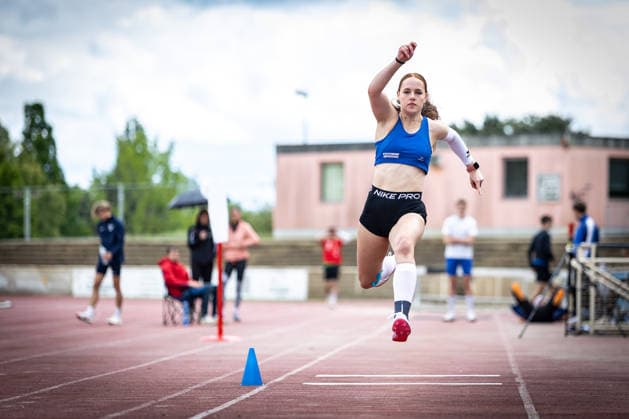 7. Wiesbadener Sprungmeeting - WI JUMP!; Wiesbaden, 14.05.2026 Henrike Wölker (VfL Bad Arolsen) im Dreisprung; 7. Wiesbadener Sprungmeeting - WI JUMP! am 14.05.2026 im Helmut-Schön-Sportpark in Wiesbaden (Hessen). Copyright: xBEAUTIFULxSPORTS R.xSchmittx