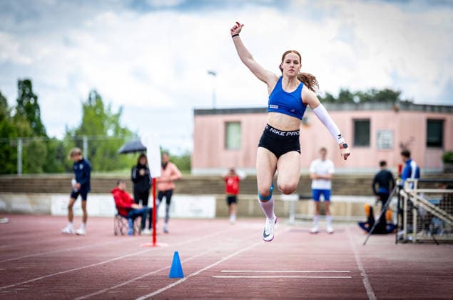 7. Wiesbadener Sprungmeeting - WI JUMP!; Wiesbaden, 14.05.2026 Henrike Wölker (VfL Bad Arolsen) im Dreisprung; 7. Wiesbadener Sprungmeeting - WI JUMP! am 14.05.2026 im Helmut-Schön-Sportpark in Wiesbaden (Hessen). Copyright: xBEAUTIFULxSPORTS R.xSchmittx