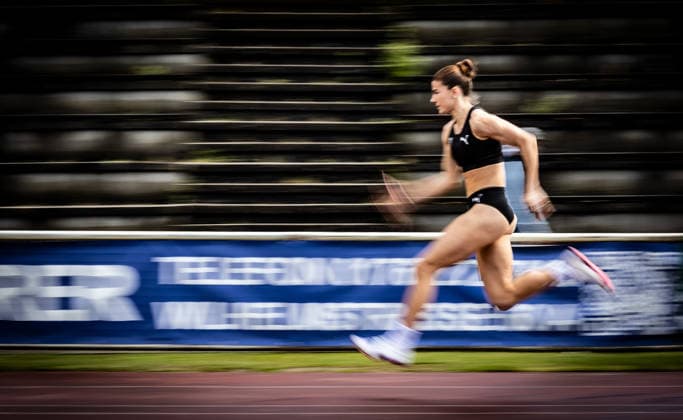 7. Wiesbadener Sprungmeeting - WI JUMP!; Wiesbaden, 14.05.2026 Mai-Brit Vaupel (MTG Mannheim) im Weitsprung; 7. Wiesbadener Sprungmeeting - WI JUMP! am 14.05.2026 im Helmut-Schön-Sportpark in Wiesbaden (Hessen). Copyright: xBEAUTIFULxSPORTS R.xSchmittx