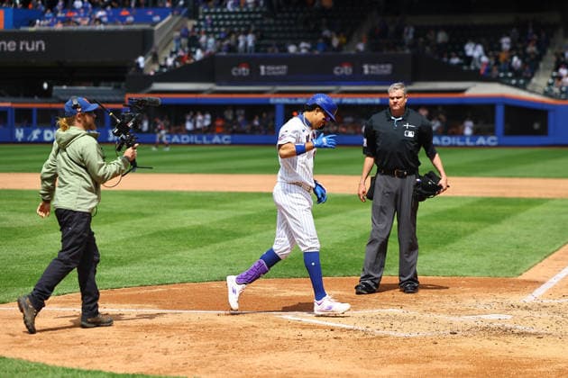 MLB, Baseball Herren, USA Tigers Vs. Mets Mark Vientos 27 of the New York Mets rounds the bases after hitting a home run during the fifth inning of a baseball game against the Detroit Tigers at Citi Field in Flushing, New York, on May 14, 2026. Flushing N.Y. United States  Copyright: xGordonxDonovanx originalFilename:donovan-mlbtiger260514_npTf0.jpg