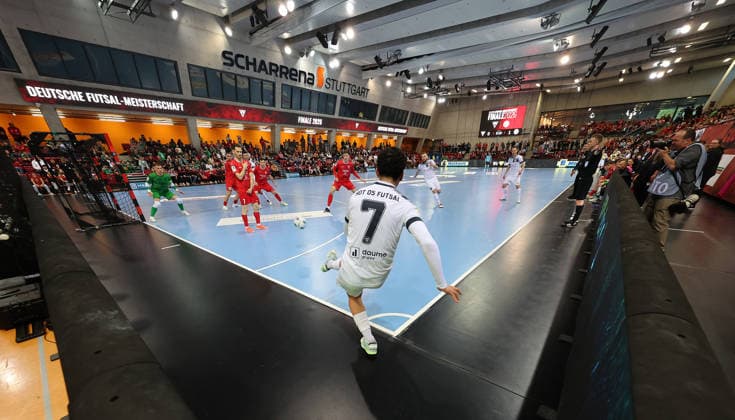 Stuttgart , Futsal Bundesliga Finale Deutsche Meisterschaft Spiel 2 , TSV Weilimdorf vs. HOT 05 Futsal , Übersicht Scharrena