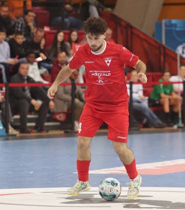 Stuttgart , Futsal Bundesliga Finale Deutsche Meisterschaft Spiel 2 , TSV Weilimdorf vs. HOT 05 Futsal , Hajrulla Redzepi ( Weilimdorf )