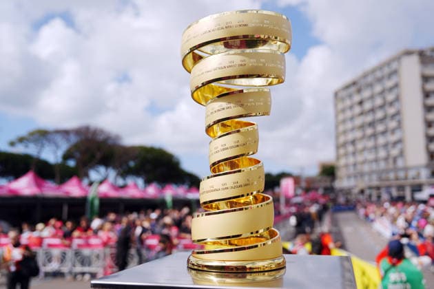 The trophy (trofeo senza fine) during Stage 7 of the Giro d™Italia from Formia to Blockhaus, Italy. Friday May 15, 2026.  Copyright: xMassimoxPaolonex xLaPressex