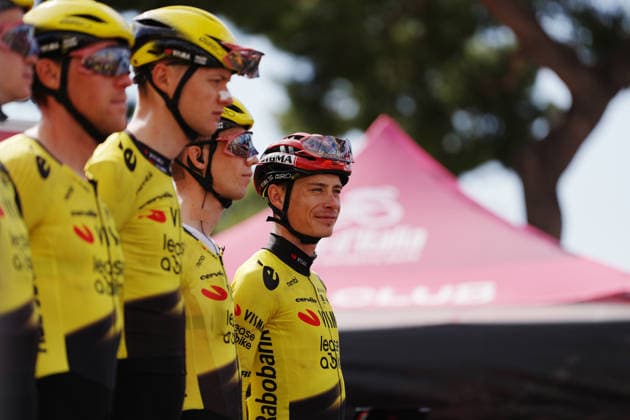 Denmark™s Jonas Vingegaard Hansen of Team Visma Lease A Bike during Stage 7 of the Giro d™Italia, from Formia to Blockhaus, Italy, Friday, May 15, 2026.  Copyright: xGianMattiaxD™Alberto LaPressex