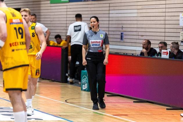 Danjana Rey (Referee) GER, Bozic Estriche Knights Kirchheim vs. BG Goettingen, BARMER 2. Basketball Bundesliga, Playoffs Spiel 4, Saison 2025 2026, 14.05.2026 GER, Bozic Estriche Knights Kirchheim vs. BG Goettingen, BARMER 2. Basketball Bundesliga, Playoffs Spiel 4, Saison 2025 2026, 14.05.2026 Goeppingen Copyright: xEibner-Pressefoto NinaxSanderx EP_NSR