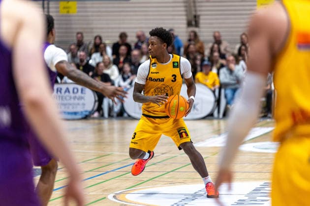 Charles Tyorne Harris Jr. (Bozic Estriche Knights Kirchheim, 03) GER, Bozic Estriche Knights Kirchheim vs. BG Goettingen, BARMER 2. Basketball Bundesliga, Playoffs Spiel 4, Saison 2025 2026, 14.05.2026 GER, Bozic Estriche Knights Kirchheim vs. BG Goettingen, BARMER 2. Basketball Bundesliga, Playoffs Spiel 4, Saison 2025 2026, 14.05.2026 Goeppingen Copyright: xEibner-Pressefoto NinaxSanderx EP_NSR