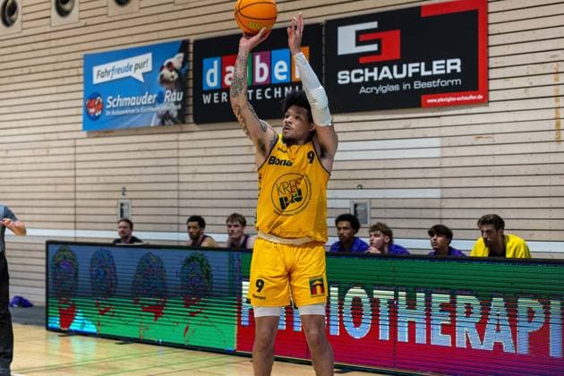 Tylan James Pope (Bozic Estriche Knights Kirchheim, 09) GER, Bozic Estriche Knights Kirchheim vs. BG Goettingen, BARMER 2. Basketball Bundesliga, Playoffs Spiel 4, Saison 2025 2026, 14.05.2026 GER, Bozic Estriche Knights Kirchheim vs. BG Goettingen, BARMER 2. Basketball Bundesliga, Playoffs Spiel 4, Saison 2025 2026, 14.05.2026 Goeppingen Copyright: xEibner-Pressefoto NinaxSanderx EP_NSR
