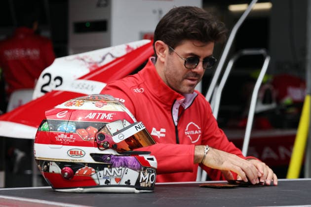 Norman Natos Helm mit für Monaco speziell Desgin vor der Nissan Box, FIA Formel E Weltmeisterschaft Saison 12, Monaco E- Prix, MonteCarlo, MC, 15.05.2026,