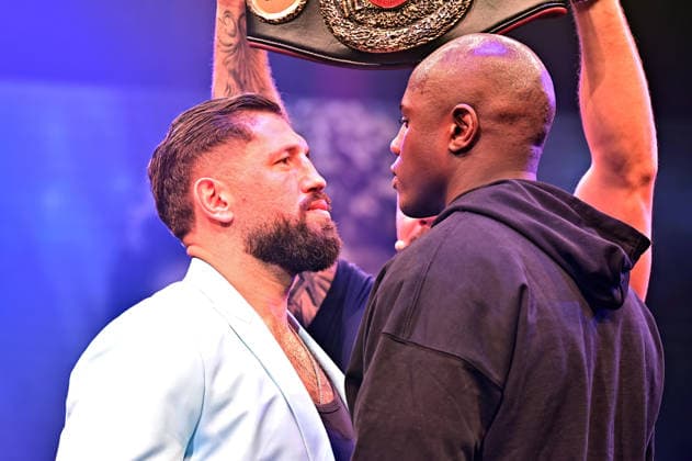 Ringside Series 2026 – Night of the Heavyweights . Senad Gashi und Peter Kadiru anläßlich einer Pressekonferenz zum Kampfsport-Event Ringside Series 2026 – Night of the Heavyweights am 14.05.2026 im Palazzo Mannheim.