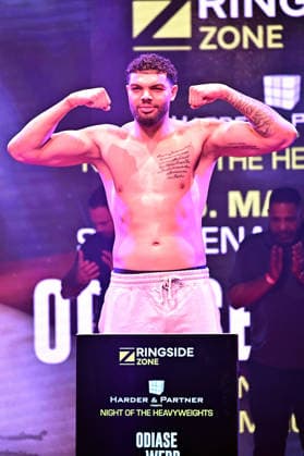 Ringside Series 2026 – Night of the Heavyweights . Emanuel Odiase anläßlich einer Pressekonferenz zum Kampfsport-Event Ringside Series 2026 – Night of the Heavyweights am 14.05.2026 im Palazzo Mannheim.