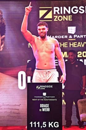 Ringside Series 2026 – Night of the Heavyweights . Emanuel Odiase anläßlich einer Pressekonferenz zum Kampfsport-Event Ringside Series 2026 – Night of the Heavyweights am 14.05.2026 im Palazzo Mannheim.