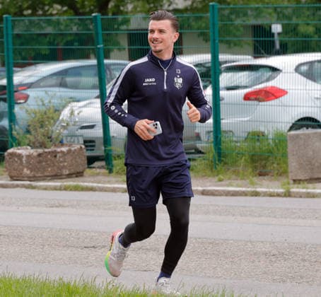 Training CFC 15.05.2026, Chemnitz, Sportforum, Fussball, Regionalliga Nordost 2025 2026, CFC, Training Die Mannschaft des CFC trifft sich zum letzten Training in der Spielsaison 2025 26 ,vor dem Spiel gegen den BFC Dynamo. Leon Damer kam 30 Minuten später Chemnitz Sachsen BRD